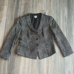 Armani Collezioni Black Wool/Silk Blend Blazer
